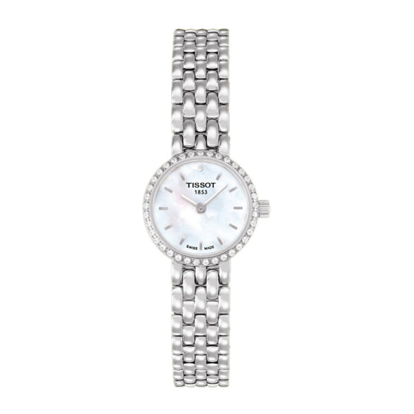 Tissot Lovely Silver Stainless Steel Mother of pearl Dial Quartz Watch for Ladies - T-0580096111600