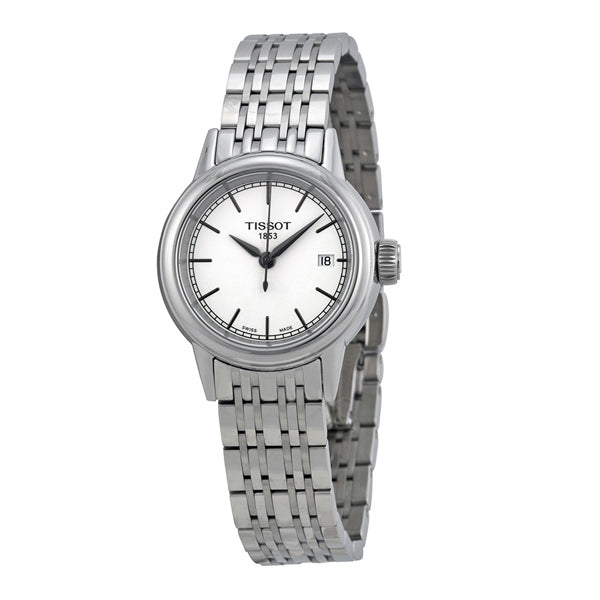 Tissot Carson Silver Stainless Steel White Dial Quartz Watch for Ladies - T-0852101101100