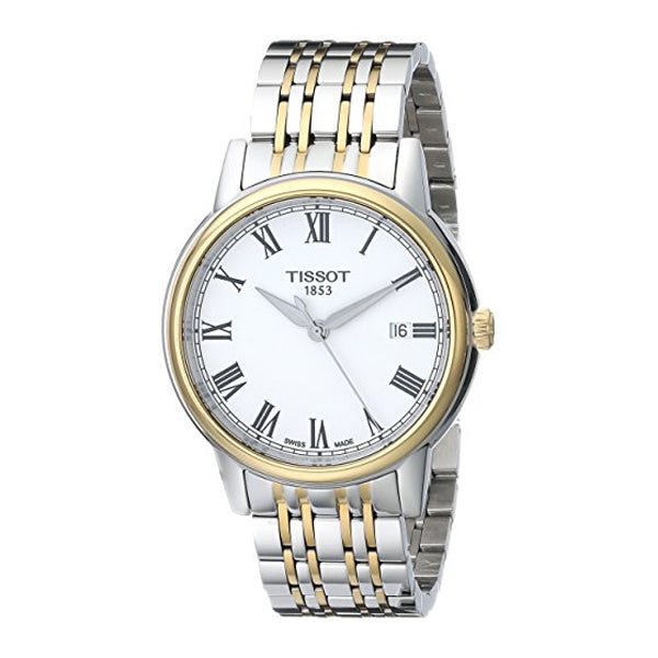Tissot Carson Two-tone Stainless Steel White Dial Quartz Watch for Men's - T-0854102201300