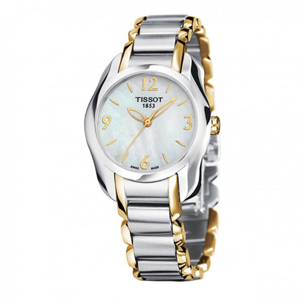 Tissot T-Wave Two-tone Stainless Steel Mother of pearl Dial Quartz Watch for Ladies - T023.210.22.117.00