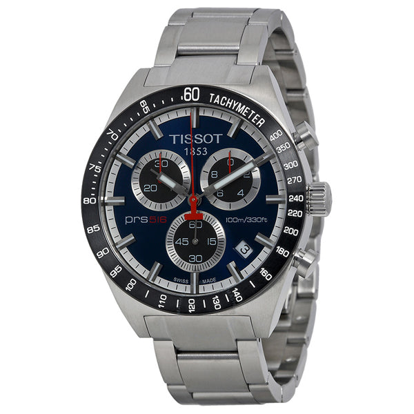 Tissot T-Sport Silver Stainless Steel Blue Dial Chronograph Quartz Watch for Men's - T0444172104100