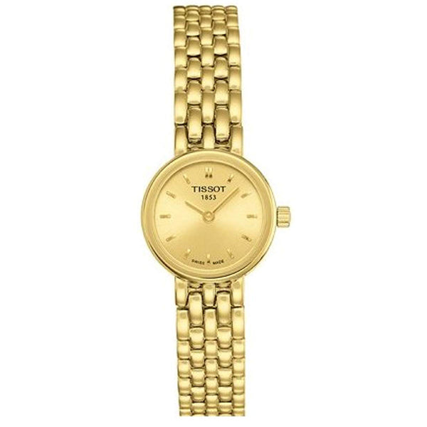Tissot Lovely Gold Stainless Steel Gold Dial Quartz Watch for Ladies - T0580093302100