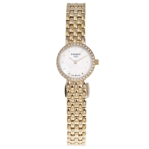 Tissot Lovely Gold Stainless Steel Mother of pearl Dial Quartz Watch for Ladies - T0580096311600