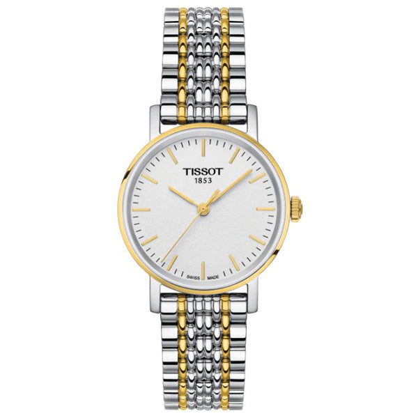 Tissot everytime Two-tone Stainless Steel White Dial Quartz Watch for Ladies - T1092102203100