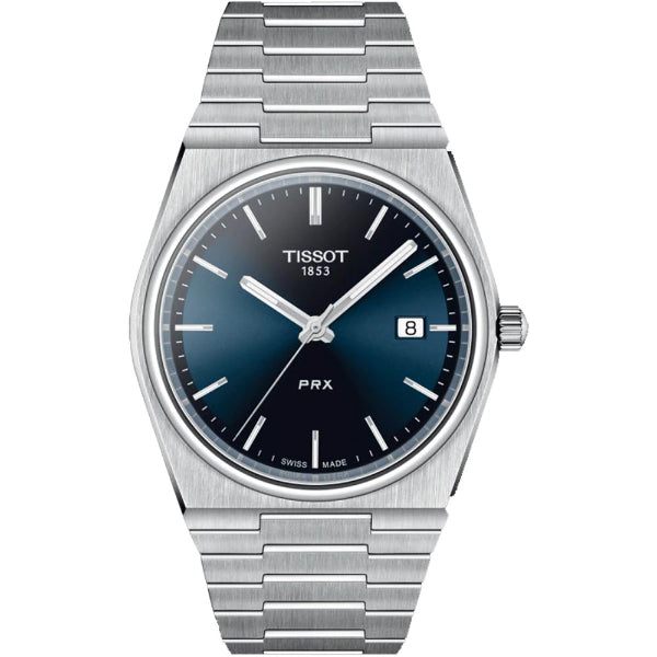 Tissot PRX Silver Stainless Steel Blue Dial Quartz Watch for Men's - T137.410.11.041.00