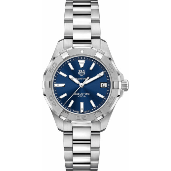 Tag Heuer Aquaracer Silver Stainless Steel Blue Dial Quartz Watch for Ladies - WBD1312.BA0740