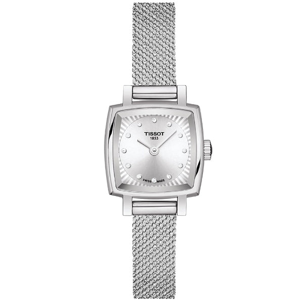 Tissot Lovely Square Silver Mesh Bracelet Silver Dial Quartz Watch for Ladies - T058.109.11.036.00