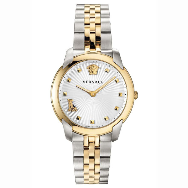 Versace Audrey Two-Tone Stainless Steel Silver Dial Quartz Watch for Ladies - VELR00519