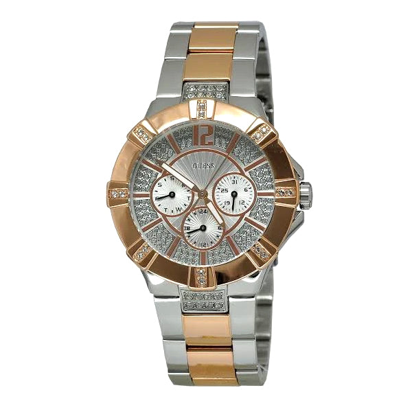 Guess Vista Two-tone Stainless Steel Silver Dial Quartz Watch for Ladies - W0024L1