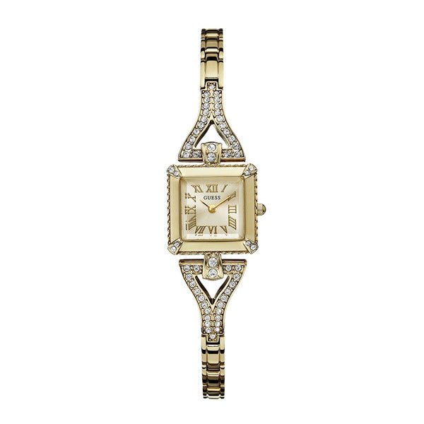 Guess Angelic Gold Stainless Steel Gold Dial Quartz Watch for Ladies - W0137L2