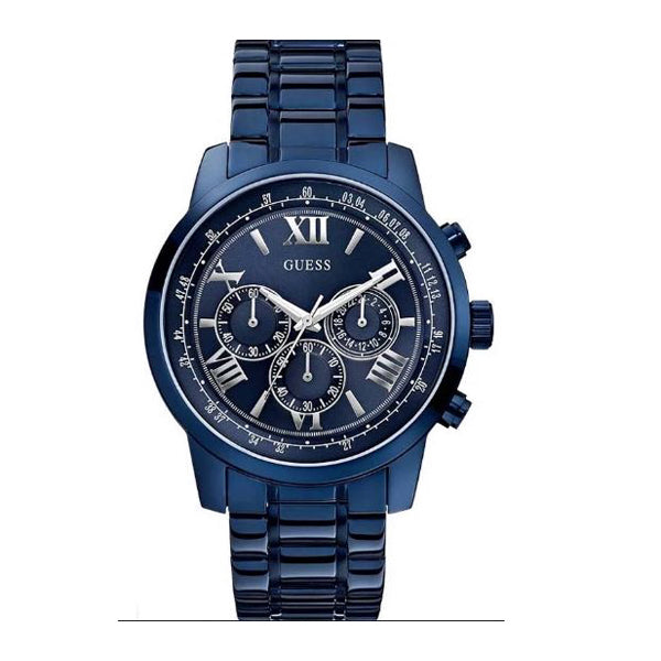 Guess Horizon Blue Stainless Steel Blue Dial Chronograph Quartz Watch for Gents - W0379G5