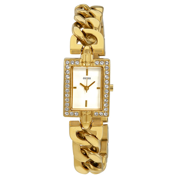 Guess Trend Gold Stainless Steel White Dial Quartz Watch for Ladies - W0540L2