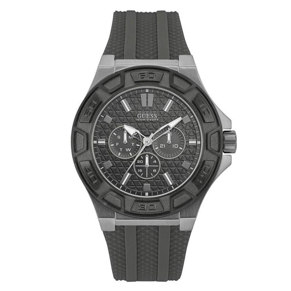 Guess Force Grey Silicone Strap Grey Dial Quartz Watch for Gents - W0674G8