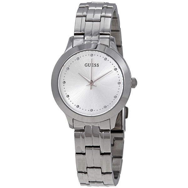 Guess Chelsea Silver Stainless Steel Silver Dial Quartz Watch for Ladies - W0989L1