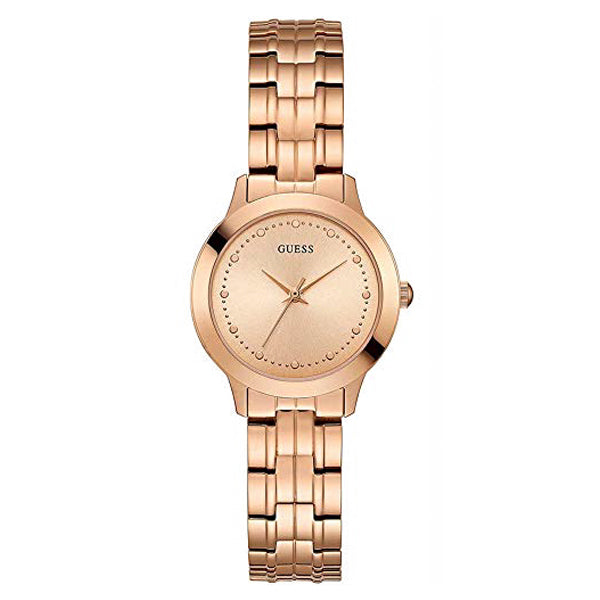 Guess Chelsea Rose Gold Stainless Steel Rose Gold Dial Quartz Watch for Ladies - W0989L3