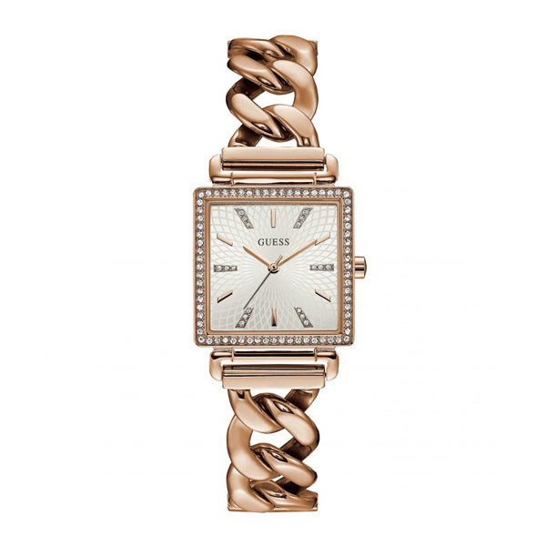 Guess Vanity Rose Gold Stainless Steel Silver Dial Quartz Watch for Ladies - W1030L4