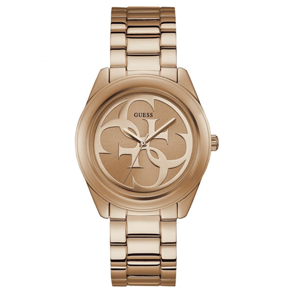 Guess G-Twist Rose Gold Stainless Steel Rose Gold Dial Quartz Watch for Ladies - W1082L3