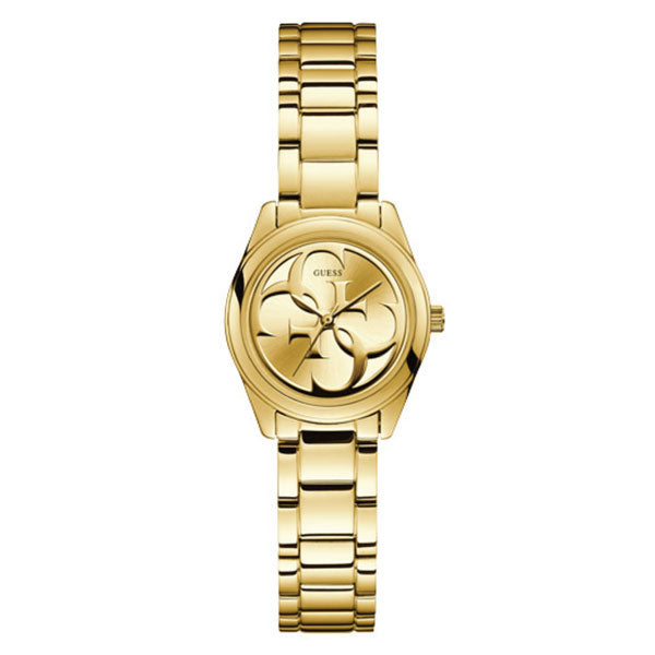 Guess Micro G-Twist Gold Stainless Steel Gold Dial Quartz Watch for Ladies - W1147L2