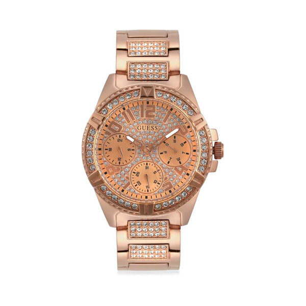 Guess Lady Frontier Rose Gold Stainless Steel Rose Gold Dial Quartz Watch for Ladies - W1156L3