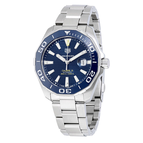 Tag Heuer Aquaracer Silver Stainless Steel Blue Dial Automatic Watch for Gents - WAY201BBA0927