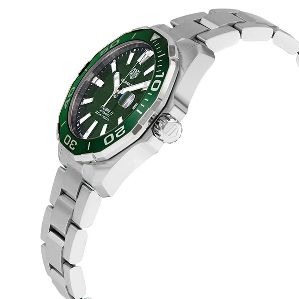 Tag Heuer Aquaracer Calibre 5 Silver Stainless Steel Green Dial