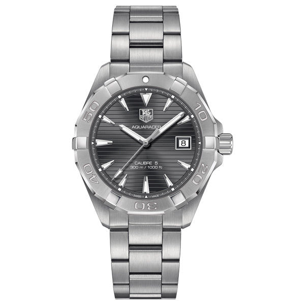 Tag Heuer Aquaracer Silver Stainless Steel Anthracite Dial Quartz Watch for Gents - WAY2113BA0928