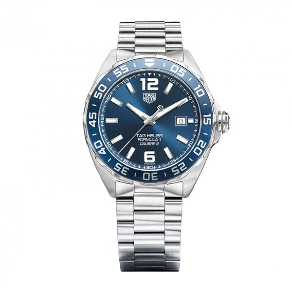 Tag Heuer Formula 1 Calibre 5 Silver Stainless Steel Blue Dial Automatic Watch for Gents- WAZ 2015BA0842 Bucherer Edition