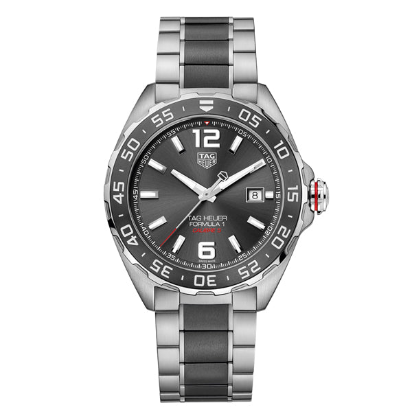 Tag Heuer Formula 1 Silver Stainless Steel Anthracite Dial Automatic Watch for Gents - WAZ2011BA0843