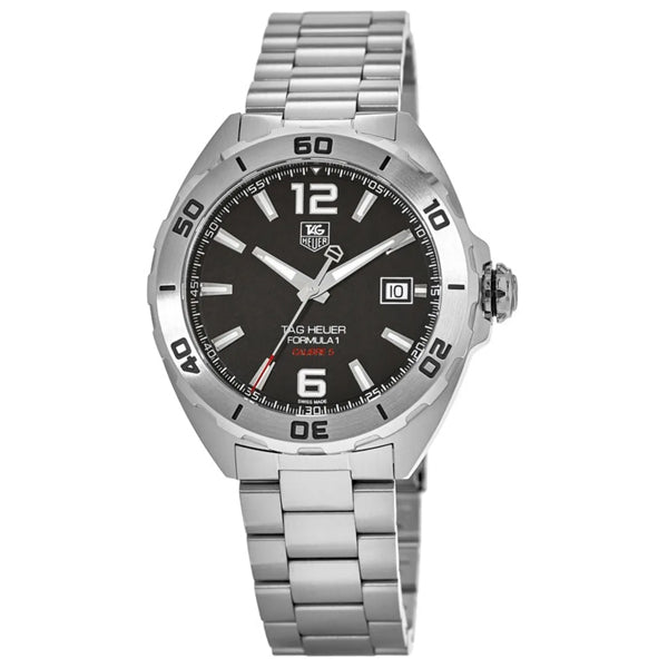 Tag Heuer Formula 1 Calibre 5 Silver Stainless Steel Black Dial Automatic Watch for Gents - WAZ2113BA0875