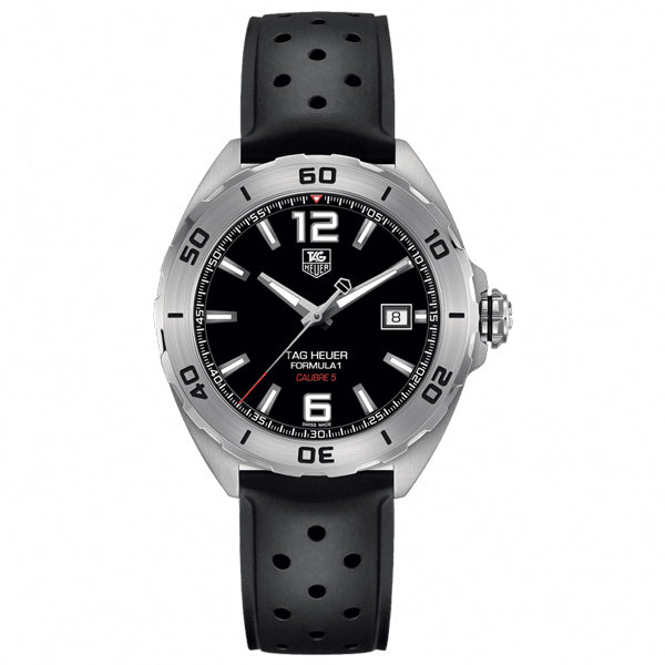 Tag Heuer Formula 1 Black Rubber Black Dial Automatic Watch for Gents - WAZ2113.FT8023