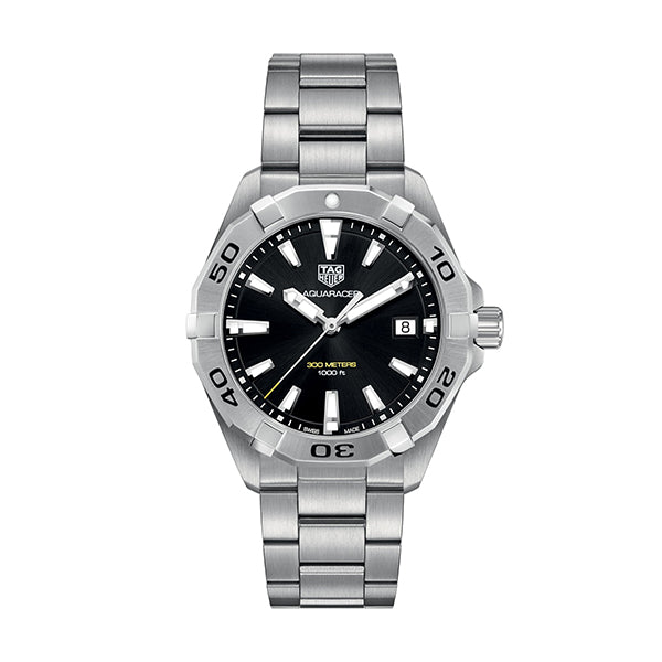 Tag Heuer Aquaracer Silver Stainless steel Black Dial Quartz Watch for Gents - WBD1110.BA09288
