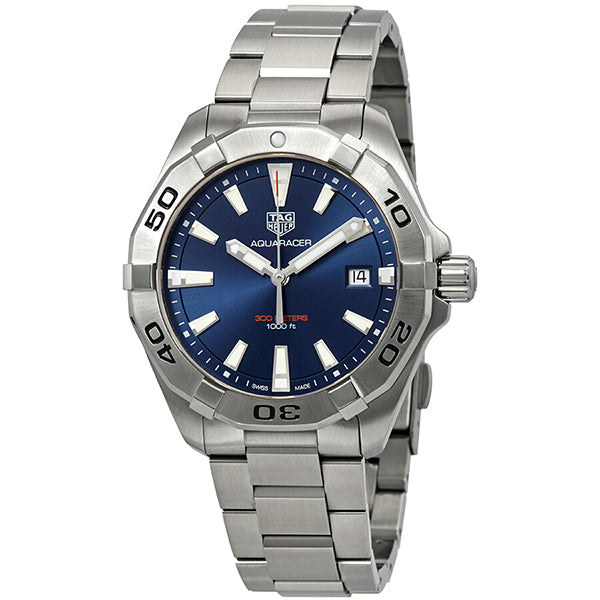 Tag Heuer Aquaracer Silver Stainless Steel Blue Dial Quartz Watch for Gents - WBD1112.BA0928