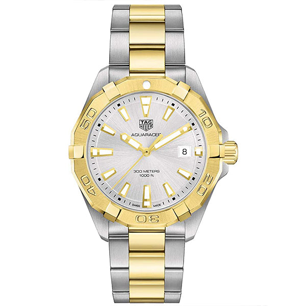 Tag Heuer Aquaracer Two-tone Stainless steel Grey Dial Quartz Watch for Gents - WBD1120.BB0930