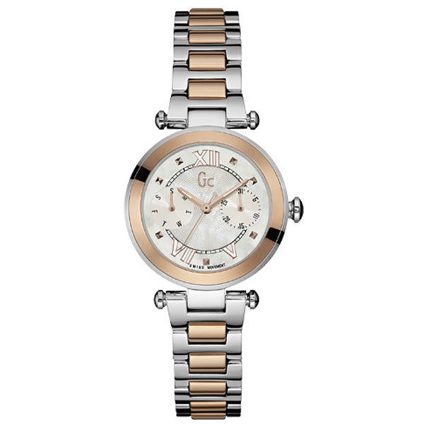Guess Collection Cable Chic Two-tone Stainless Steel Mother of pearl Dial Chronograph Quartz Watch for Ladies - Y16002L1