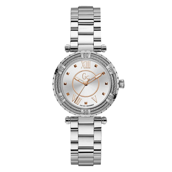Guess Collection Lady Diver Silver Stainless Steel Silver Dial Quartz Watch for Ladies - Y41001L1