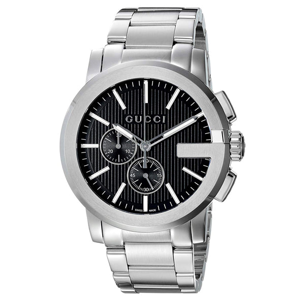 Gucci G-Chrono Two-tone Stainless Steel Black Dial Chronograph Quartz Watch for Gents - YA101204