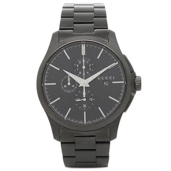 Gucci G Timeless Black Stainless Steel Black Dial Quartz Watch for Gents - YA126274
