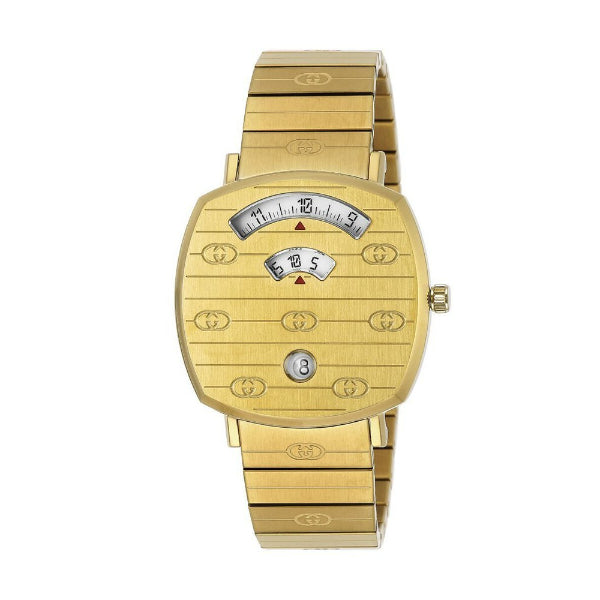 Gucci Grip Gold Stainless Steel Gold Dial Quartz Watch for Ladies - GUCCI YA 157403