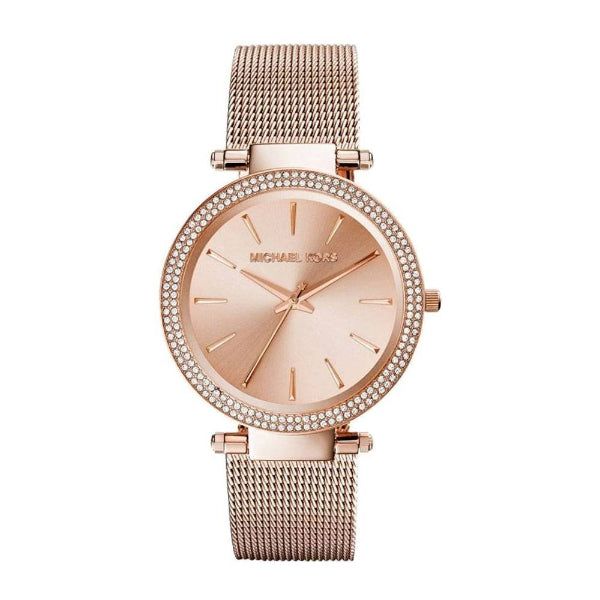 Michael Kors Darci Rose Gold Stainless Steel Rose Gold Dial Quartz Watch for Ladies - MK3369