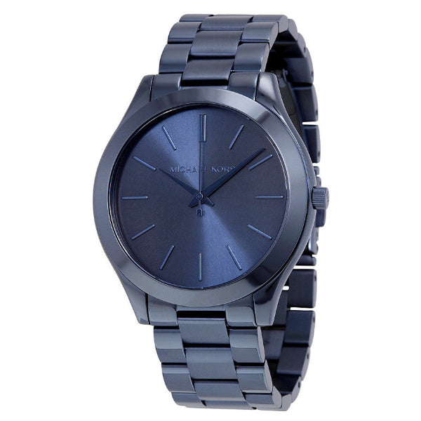 Michael Kors Slim Runway Blue Stainless Steel Blue Dial Quartz Watch for Ladies - MK3419