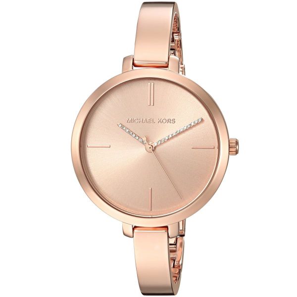 Michael Kors Jaryn Rose Gold Stainless Steel Rose Gold Dial Quartz Watch for Ladies - MK-3735