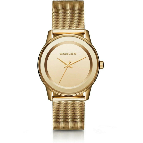 Michael Kors Kinley Gold Stainless Steel Gold Dial Quartz Watch for Ladies - MK6295