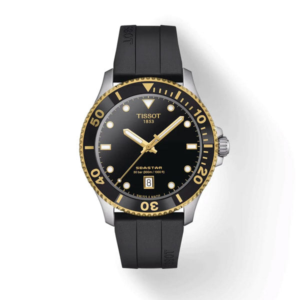 Tissot Seastar 1000 Black Stainless Steel Black Dial Quartz Watch for Gents - T120.410.27.051.00