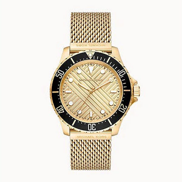Michael Kors Everest Gold Mesh Bracelet Gold Dial Quartz Watch for Gents - MK9083