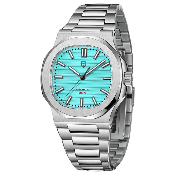 Pagani Design Silver Stainless Steel Tiffany Blue Dial Automatic Watch for Gents - PD1728