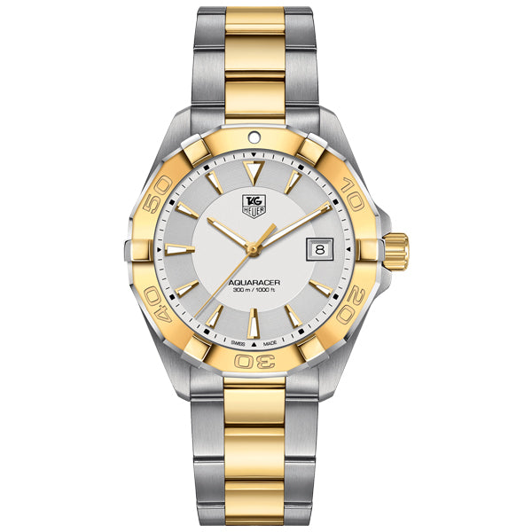 Tag Heuer Aquaracer Two-tone Stainless Steel Two tone Dial Quartz Watch for Gents - WAY1120BB0930