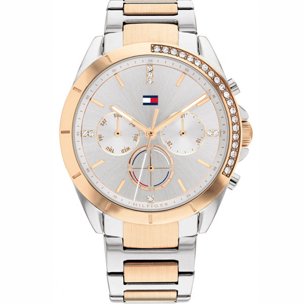Tommy Hilfiger Kennedy Two-tone Stainless Steel Silver Dial Chronograph Quartz Watch for Ladies - 1782387