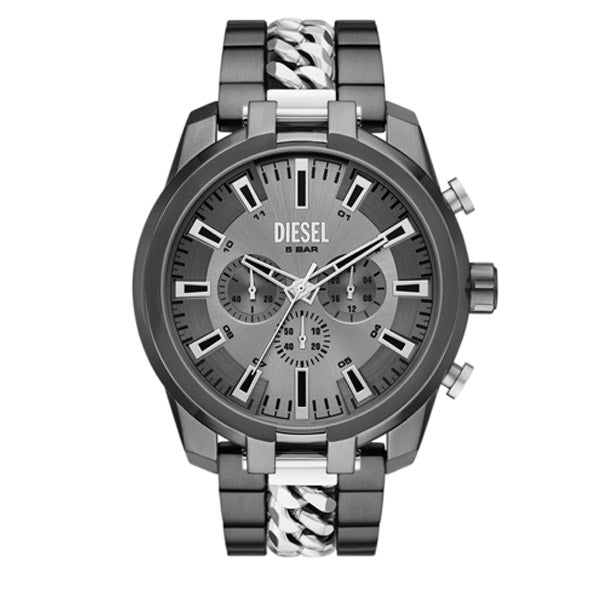 Diesel Split Grey Stainless Steel Grey Dial Chronograph Quartz Watch for Gents - DZ4630